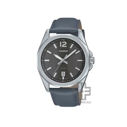 Casio General MTP-E725L-8AV Dark Grey Leather Band Men Watch