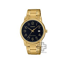 Casio General MTP-V002G-1B Gold Stainless Steel Band Men Watch