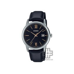 Casio General MTP-V002L-1B3 Black Leather Band Men Watch