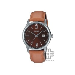 Casio General MTP-V002L-5B3 Brown Leather Band Men Watch