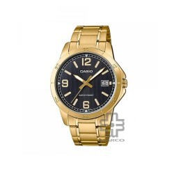 Casio General MTP-V004G-1B Gold Stainless Steel Band Men Watch