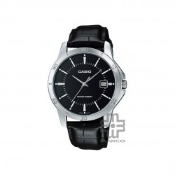 Casio General MTP-V004L-1A Black Leather Band Men Watch