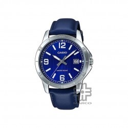 Casio General MTP-V004L-2B Navy Blue Leather Band Men Watch