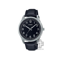 Casio General MTP-V005L-1B4 Black Leather Band Men Watch