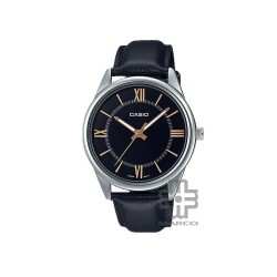 Casio General MTP-V005L-1B5 Black Leather Band Men Watch