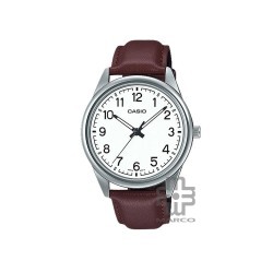 Casio General MTP-V005L-7B4 Dark Brown Leather Band Men Watch