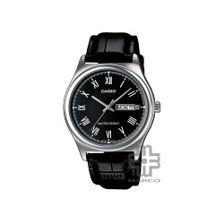 Casio General MTP-V006L-1B Black Leather Band Men Watch