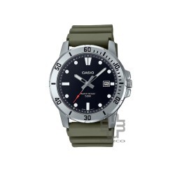 Casio General MTP-VD01-3EV Green Resin Band Men Watch