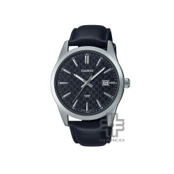 Casio General MTP-VD03L-1A Black Leather Band Men Watch