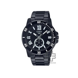 Casio General MTP-VD200B-1B Black Stainless Steel Band Men Watch