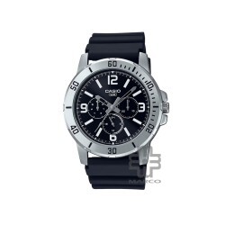 Casio General MTP-VD300-1B Black Resin Band Men Watch