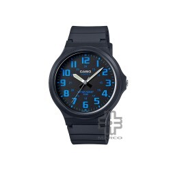 Casio General MW-240-2BV Black Resin Band Men Watch