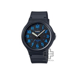 Casio General MW-240-2BV Black Resin Band Men Watch