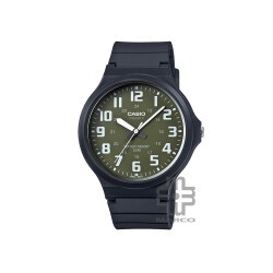 Casio General MW-240-3BV Black Resin Band Men Watch