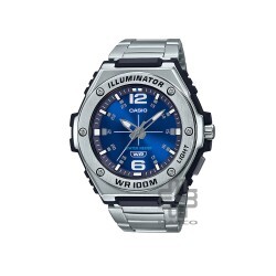 Casio General MWA-100HD-2AV Silver Stainless Steel Band Men Watch