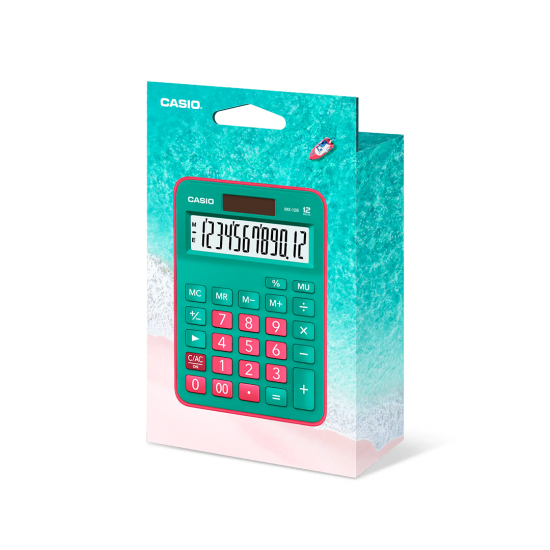 CASIO CALCULATOR MX-12B (Green & Red)