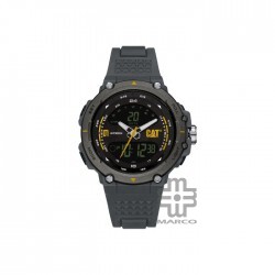 Caterpillar Ana-digit X MX-155-25-137 | Grey Yellow| Rubber Strap | Analog Digital | Men Watch