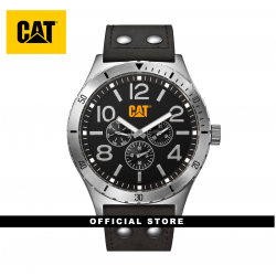 CAT CAMDEN 48MM NI-149-34-131 BLACK LEATHER STRAP MEN WATCH