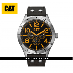 CAT CAMDEN 48MM NI-149-34-137 BLACK LEATHER STRAP MEN WATCH