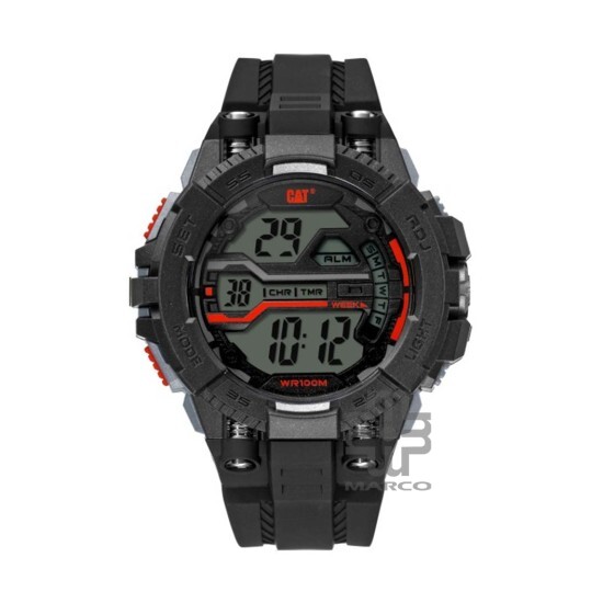 CAT BOLT DIGITAL OA-167-21-148 BLACK POLYURETHANE STRAP MEN WATCH