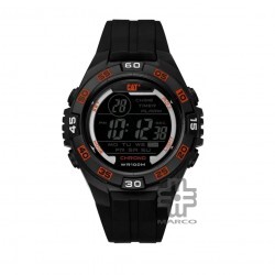 Caterpillar DIGIMAX OC-167-21-142 DIGITAL BLACK ORANGE DIAL BLACK PU STRAP MEN WATCH