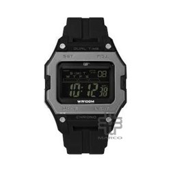 Caterpillar DIGI SQUARED OF-147-21-142 Black Grey Digits Dial Black Rubber Strap Digital Men Watch