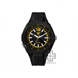 Caterpillar Phoenix P9-160-21-127 Black Yellow Dial Black Rubber Strap Analog Men Watch