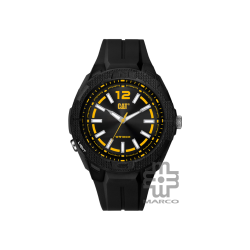 Caterpillar Phoenix P9-160-21-127 Black Yellow Dial Black Rubber Strap Analog Men Watch