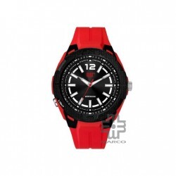 Caterpillar Phoenix P9-160-28-121 Black Dial Red Rubber Strap Analog Men Watch