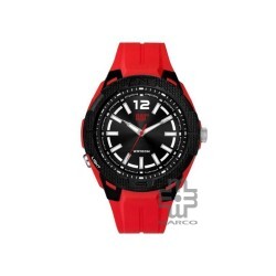 Caterpillar Phoenix P9-160-28-121 Black Dial Red Rubber Strap Analog Men Watch