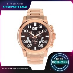 [LAST UNIT] CAT CHICAGO CHRONO PS-193-19-939 ROSE GOLD STAINLESS STEEL STRAP MEN WATCH