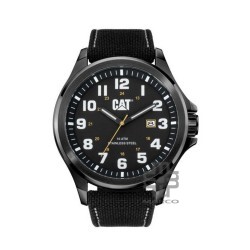 CAT OPERATOR DATE PU-161-64-111 BLACK NYLON STRAP MEN WATCH