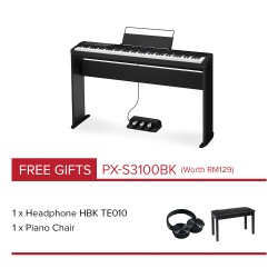 CASIO Privia Digital Piano PX-S3100BK Black (Full Package)