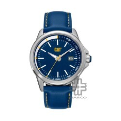 Caterpillar Slider PY-141-36-622 Blue Leather Band Men Watch