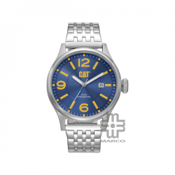 Caterpillar DIAM QB-141-11-637 | Blue Yellow Stainless Steel l | Analog Watch | 10 ATM | 44MM | 2Y Warranty