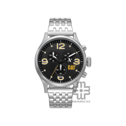 Caterpillar DIAM CHRONO QB-143-11-137 | Black Stainless Steel l | Analog Watch | 10 ATM | 44MM | 2Y Warranty