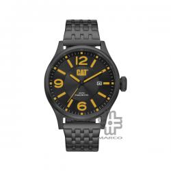 Caterpillar DIAM QB-161-16-137 | Black Yellow Stainless Steel l | Analog Watch | 10 ATM | 44MM | 2Y Warranty