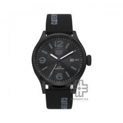 Caterpillar DIAM QB-161-21-131| All Black Silicone Strap l | Analog Watch | 10 ATM | 44MM | 2Y Warranty