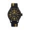 Caterpillar DIAM QB-161-27-137 | Yellow Black Silicone Strap l | Analog Watch | 10 ATM | 44MM | 2Y Warranty