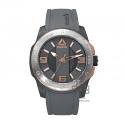 REEBOK BARBELL RD-BAR-G2-CBIA-A3 GREY SILICON STRAP MEN WATCH