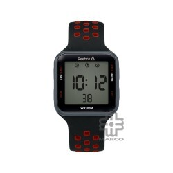 REEBOK SQUARE ELEMENT RD-SQE-G9-PBIB-WR BLACK SILICON STRAP MEN WATCH