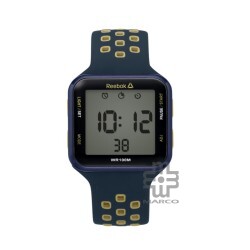 REEBOK SQUARE ELEMENT RD-SQE-G9-PNPN-W3 BLUE SILICON STRAP MEN WATCH