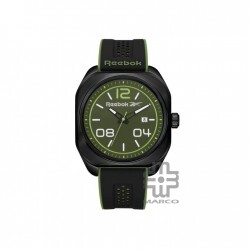 Reebok Brevity RV-BRE-G3-SBIB-GW Black and Green Men Watch | Analog Dial | 45MM | 10 ATM | Silicone with SS Buckle