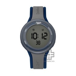 REEBOK ELEMENTS GT RV-ELG-G9-PSIS-WS GREY NAVY BLUE SILICON STRAP MEN WATCH