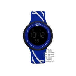 REEBOK Elements Ignite RV-ELI-G9-PBIN-BN Black Grey Dial Blue and White Silicone Watch Strap Digital Men Watch