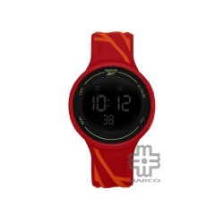 REEBOK Elements Ignite RV-ELI-G9-PRIR-BB Black Grey Dial Red and Orange Silicone Watch Strap Digital Men Watch