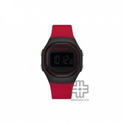 Reebok Fluidity RV-FLD-U9-PBIR-BR Black and Red | Digital Women Watch| Silicone with SS Buckle | 2 Years Warranty