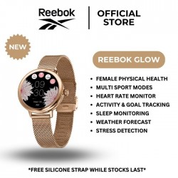 REEBOK Glow |  Women Smartwatch | Rose Gold | RV-GLO-L0-A3S3-BB | AMOLED Display 