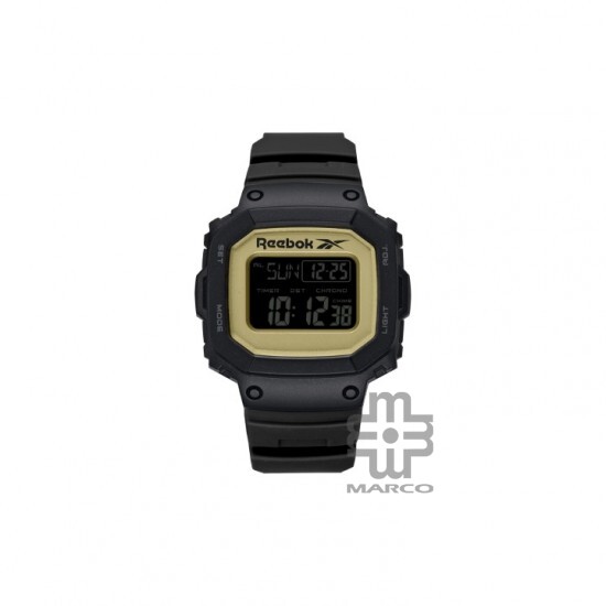 Reebok Proud RV-POD-G9-PBPB-B2 Warrior Black and Gold Men Watch | Digital Dial | 48MM | 10 ATM | PU Strap