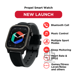 Reebok Propel RV-PPL-U0-PBIA-BB Black Call Function and Fitness Trackers | Multiple Sports Modes | Unisex Smart Watch